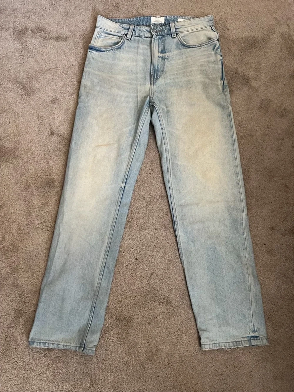 Cotton-On Light Wash Men's Straight Leg Jeans - Light Blue